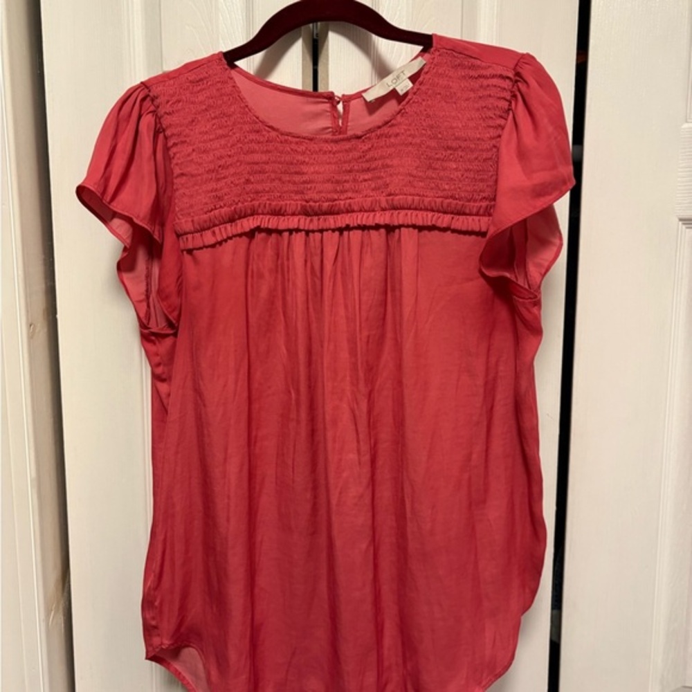 LOFT Vibrant Pink Blouse
